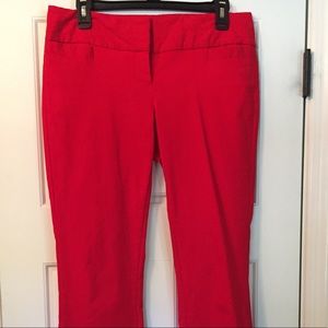 Limited exact stretch, boot-cut, red slacks
